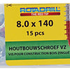 Rotadrill 1040017 - Holzbauschraube Senkkopf VZ TX 8,0x140mm(15) | 4 Stück