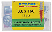 Rotadrill 1040018 - Holzbauschraube Senkkopf vz tx 8,0x160mm(15) | 4 Stück - afbeelding 4