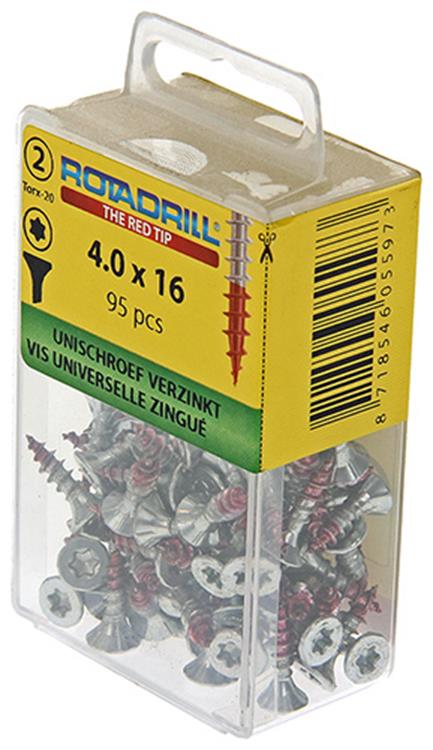 Rotadrill 1039932 - Universalschraube vktx vz 4,0x16mm (95) | 6 Stück