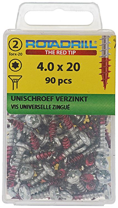 Rotadrill 1039933 - Universalschraube vktx vz 4,0x20mm (90) | 6 Stück