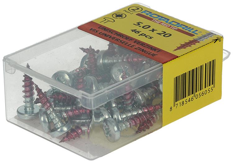 Rotadrill 1039832 - Universalschraube ck pzd vz 5,0x20mm (46) | 6 Stück