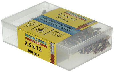 Rotadrill 1039959 - Universalschraube vkpzd gl vz 2,5x12 (200) | 4 Stück