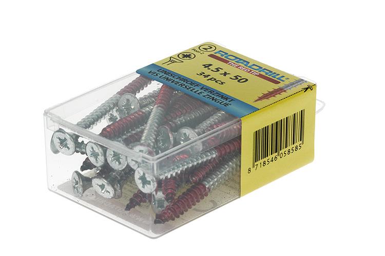 Rotadrill 1039804 - Universalschraube VK PZD VZ 4,5x50mm (34) | 6 Stück