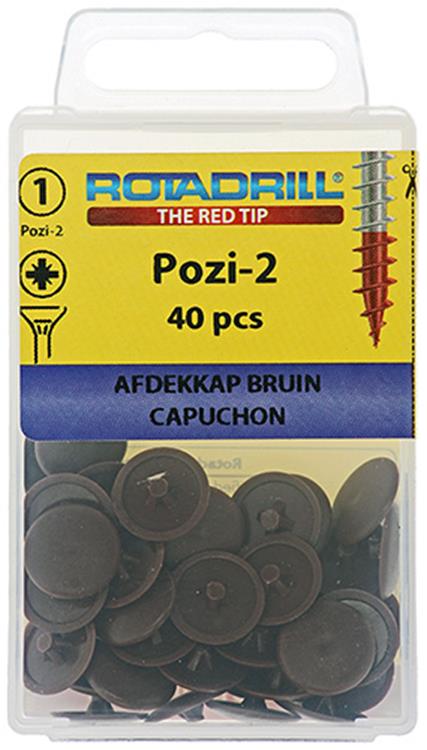 Rotadrill 1039838 - Abdeckkappe PZD 2 braun (40) | 6 Stück
