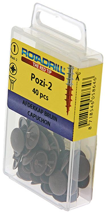 Rotadrill 1039838 - Abdeckkappe PZD 2 braun (40) | 6 Stück