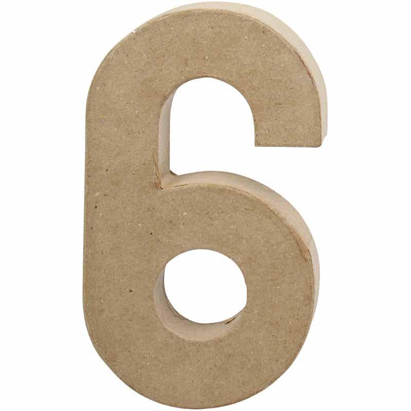 Creativ-Firmennummer, 6, H: 20,5 cm, B: 11,5 cm, Dicke 2,6 cm, 1 Stück