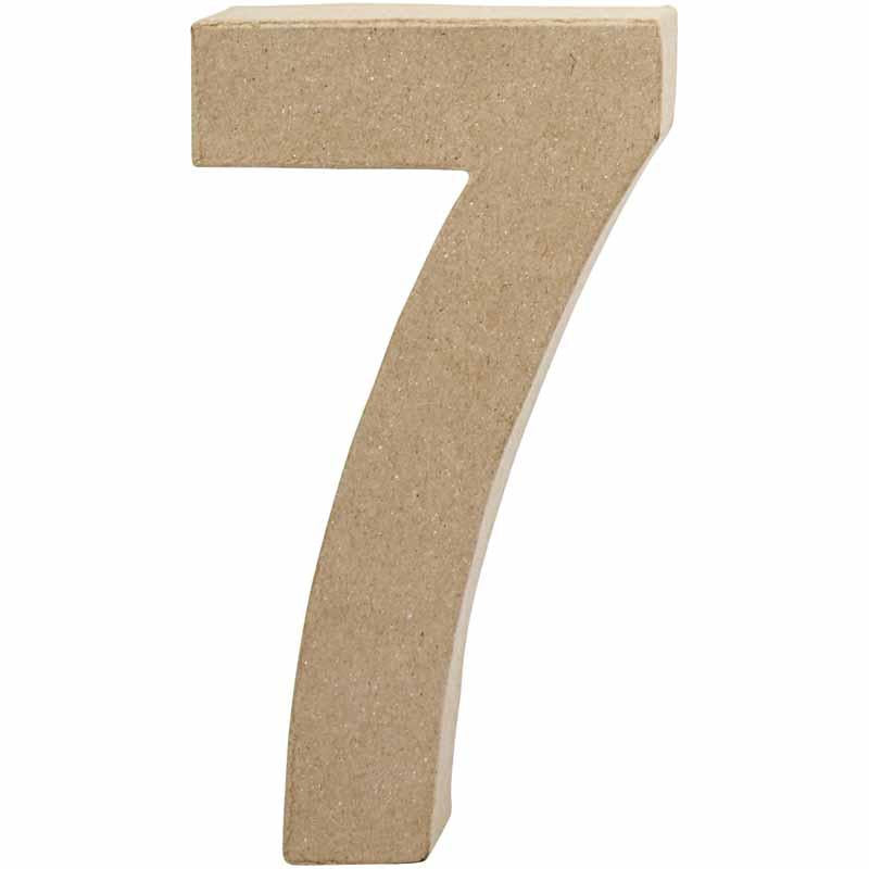 Creativ-Firmennummer, 7, H: 20,2 cm, B: 11 cm, Dicke 2,5 cm, 1 Stück