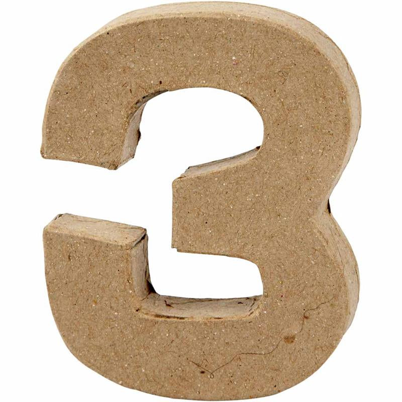 Creativ Firmennummer, 3, H: 10 cm, B: 8 cm, Stärke 1,7 cm, 1 Stück