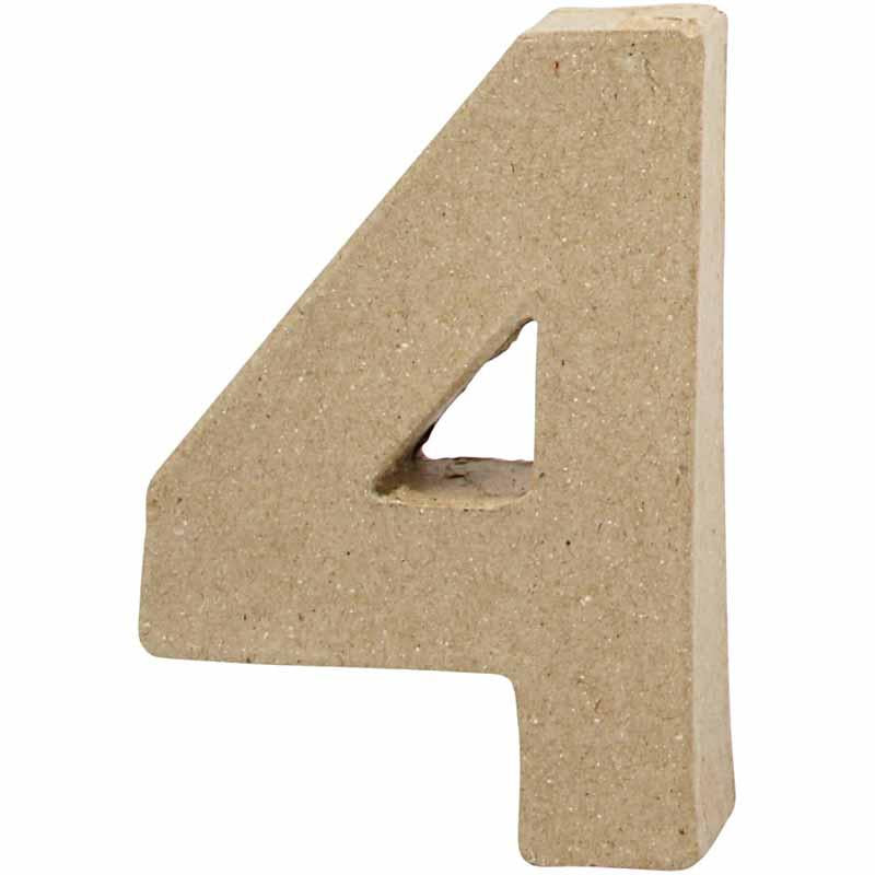 Creativ Firmennummer, 4, H: 10 cm, B: 6,8 cm, Stärke 1,7 cm, 1 Stück