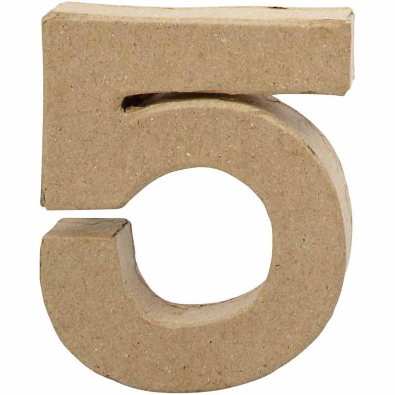Creativ Firmennummer, 5, H: 10 cm, B: 8,5 cm, Stärke 1,7 cm, 1 Stück