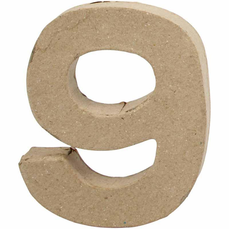 Creativ Firmennummer, 9, H: 10 cm, B: 8,5 cm, Stärke 1,7 cm, 1 Stück