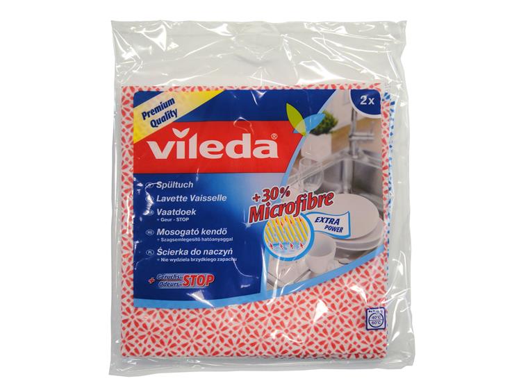 Vileda 1001767 – Spültuch 2 Stück + 30 % Mikrofaser | 12 Stück