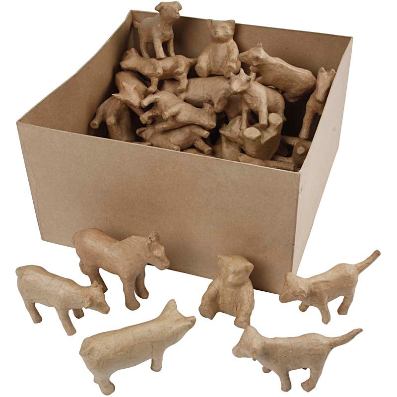 Creativ Company Bauernhoftiere, H: 8-12 cm, 60 Stück 1 Box