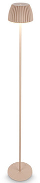 B.k.licht Briloner Champ – wiederaufladbare Stehleuchte – kabellose Stehleuchte – dimmbar – höhenverstellbar – für drinnen und draußen – Beige – ø19 x 124 cm