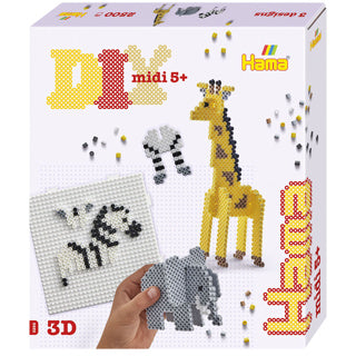 Hama Iron Perle Set Gift Box 3D Safari