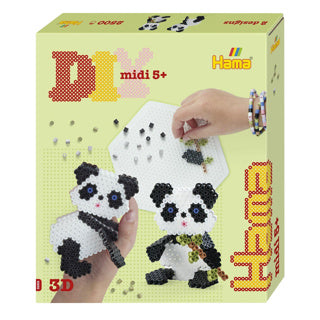 Hama Iron Perlen 3D Panda Set 2500 Papes