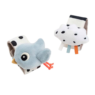 Erledigt von Hirsch Handgelenk Rassel Happy Clouds Blue, 2..