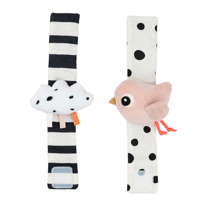 Erledigt von Hirsch Handgelenk Rassel Happy Clouds Pink, 2..