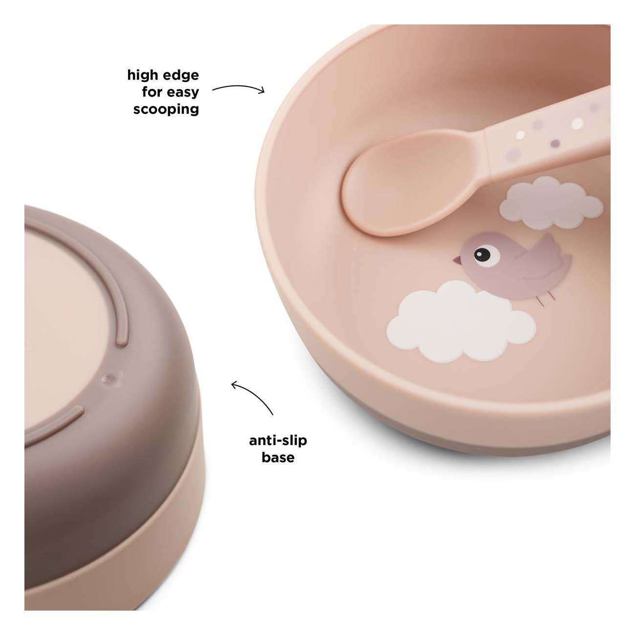Erledigt von Deer Food Bowl Happy Clouds Pink