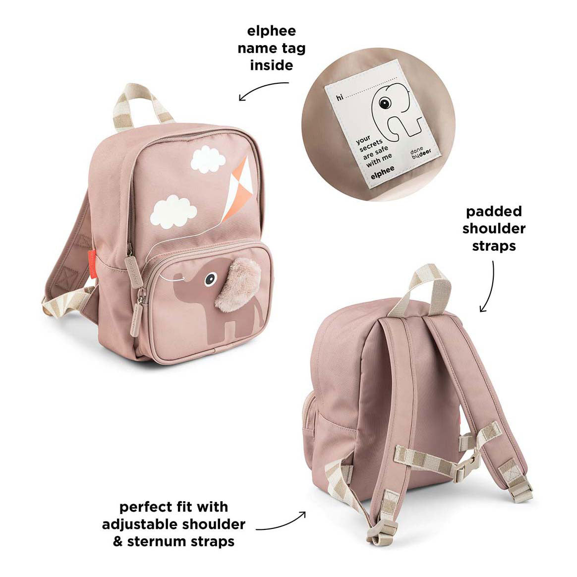 Erledigt von Hirschkindern Rucksack Elphee Pink 4 l