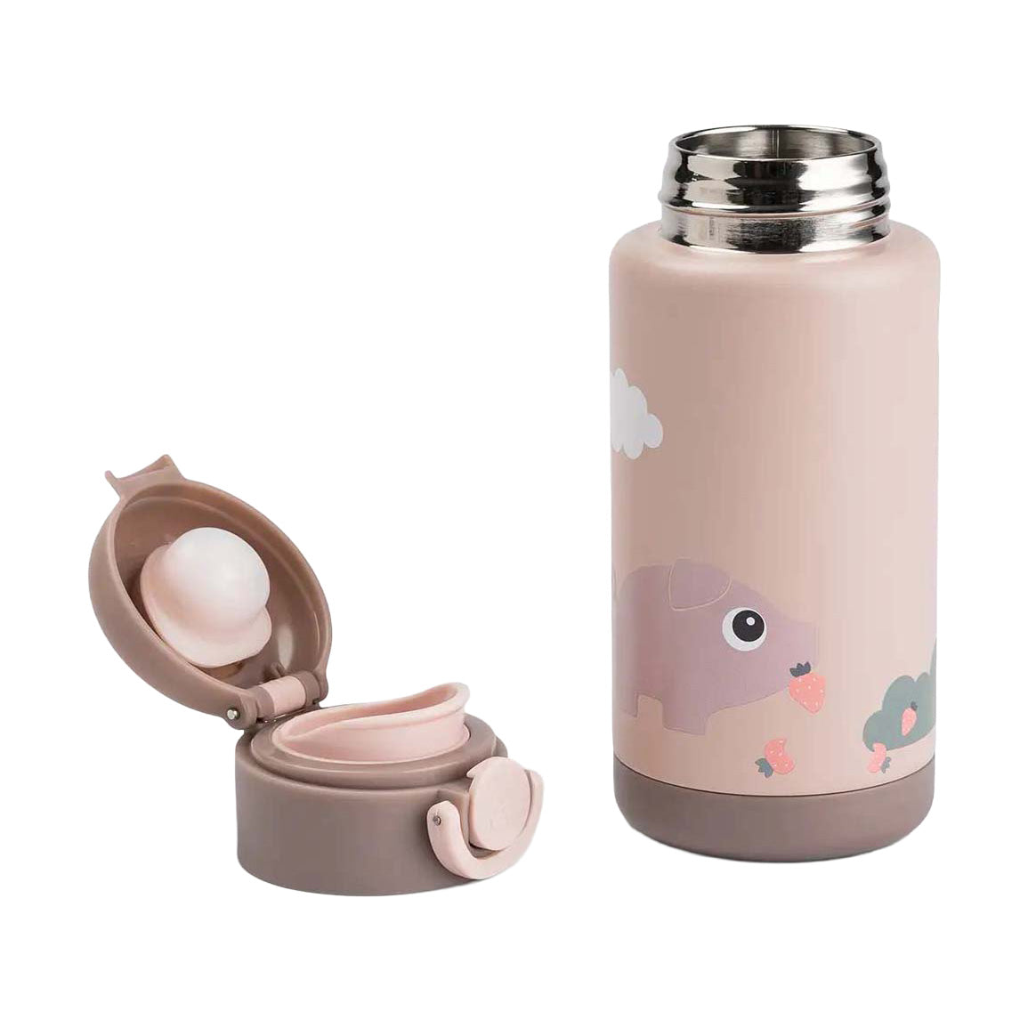 Erledigt durch hirschisolierte Trinkflasche Tiny Farm - Pink