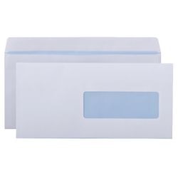 Weiße Briefumschläge Viking 80g m2 229x114mm Selbstklebeverschluss Fenster rechts