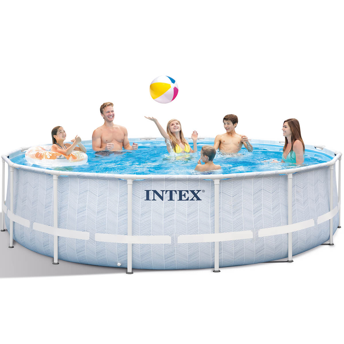 Intex Chevron Prism Frame Swimmingpool 488 x 122 cm