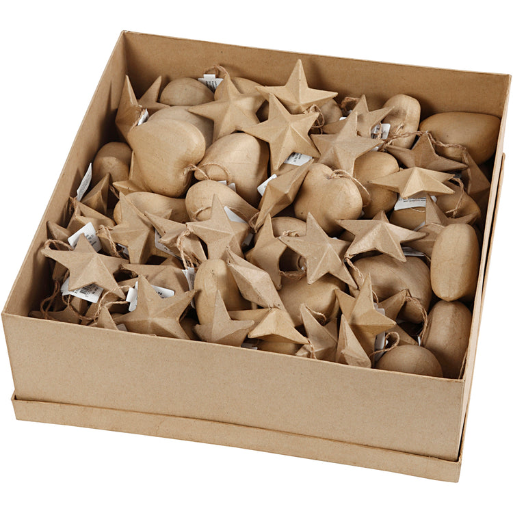 Creativ Company Weihnachtshänger, D 8 cm, 80 Stück, 1 Box