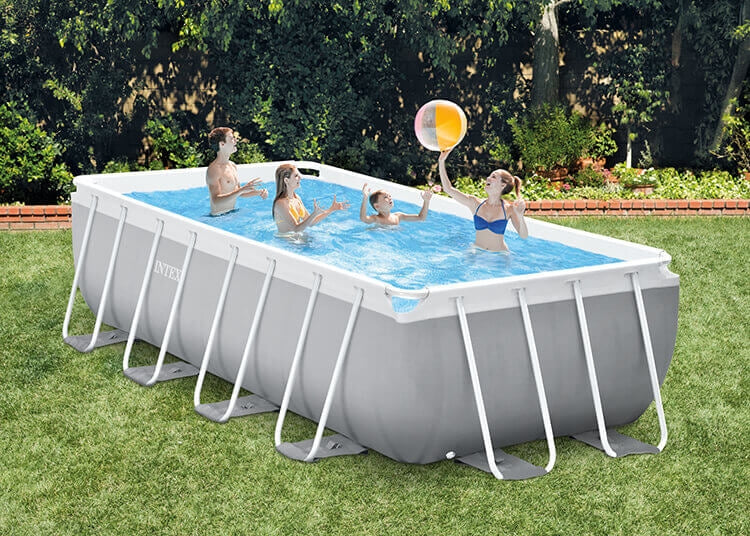 Intex Prism Frame Swimmingpool 488 x 244 x 107 cm rechteckiger Schwimmbad