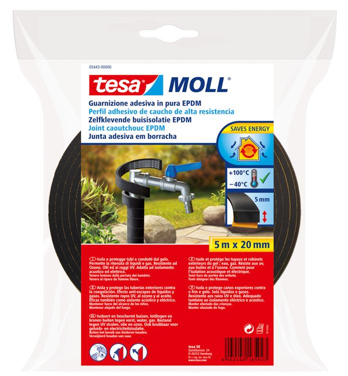 Tesa Buis Isolierung EPDM 5m x 20 mm schwarz