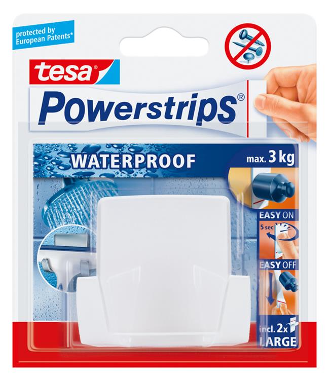 Tesa 1005369 – Powerstr WP Duo Haken wt | 6 Stück