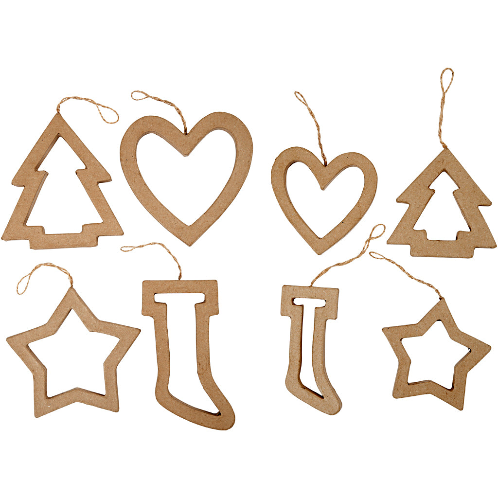 Creativ Company Weihnachtsschmuck, H: 9+12 cm, 24 Stück, 1 Box