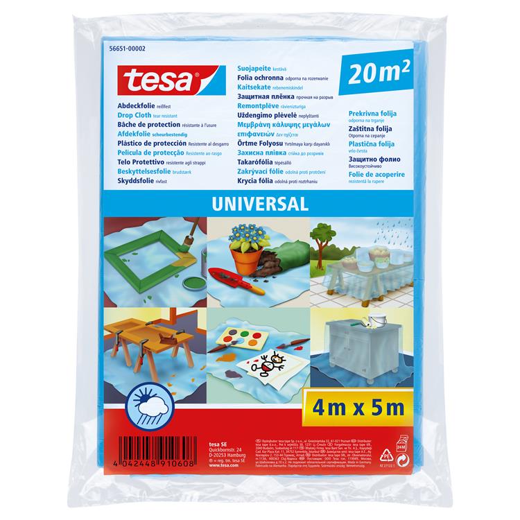 Tesa 1004690 - Abdeckfolie univ. 4mx5m | 10 Stück