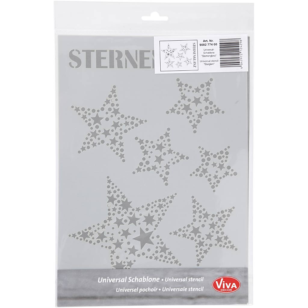 Viva Decor Flexible Vorlage, Sterne, A4, VEL 210x297 mm, 1 Stück