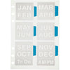 Vorlage, Monate, Blatt 12,5x17,5 cm, 1 Blatt