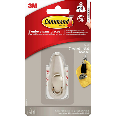3 m 1069947 – Command™ Small Forever Classicnickel-Metallhaken FC11-BN | 6 Stück