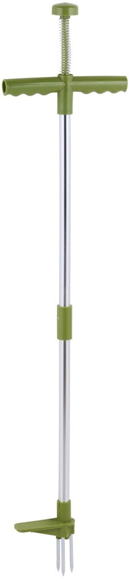 Kinzo Unkrautschneider – Unkrautentferner mit langem Griff – 100 cm – mit 3 Metallzähnen