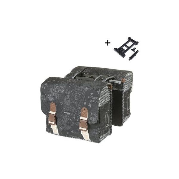 Basilikum Fahrradbeutel Double Boheme Charcoal Mik 35L