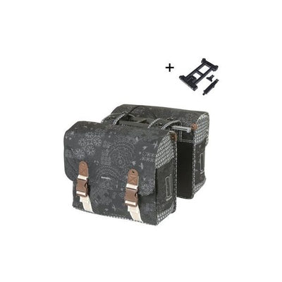 Basilikum Fahrradbeutel Double Boheme Charcoal Mik 35L