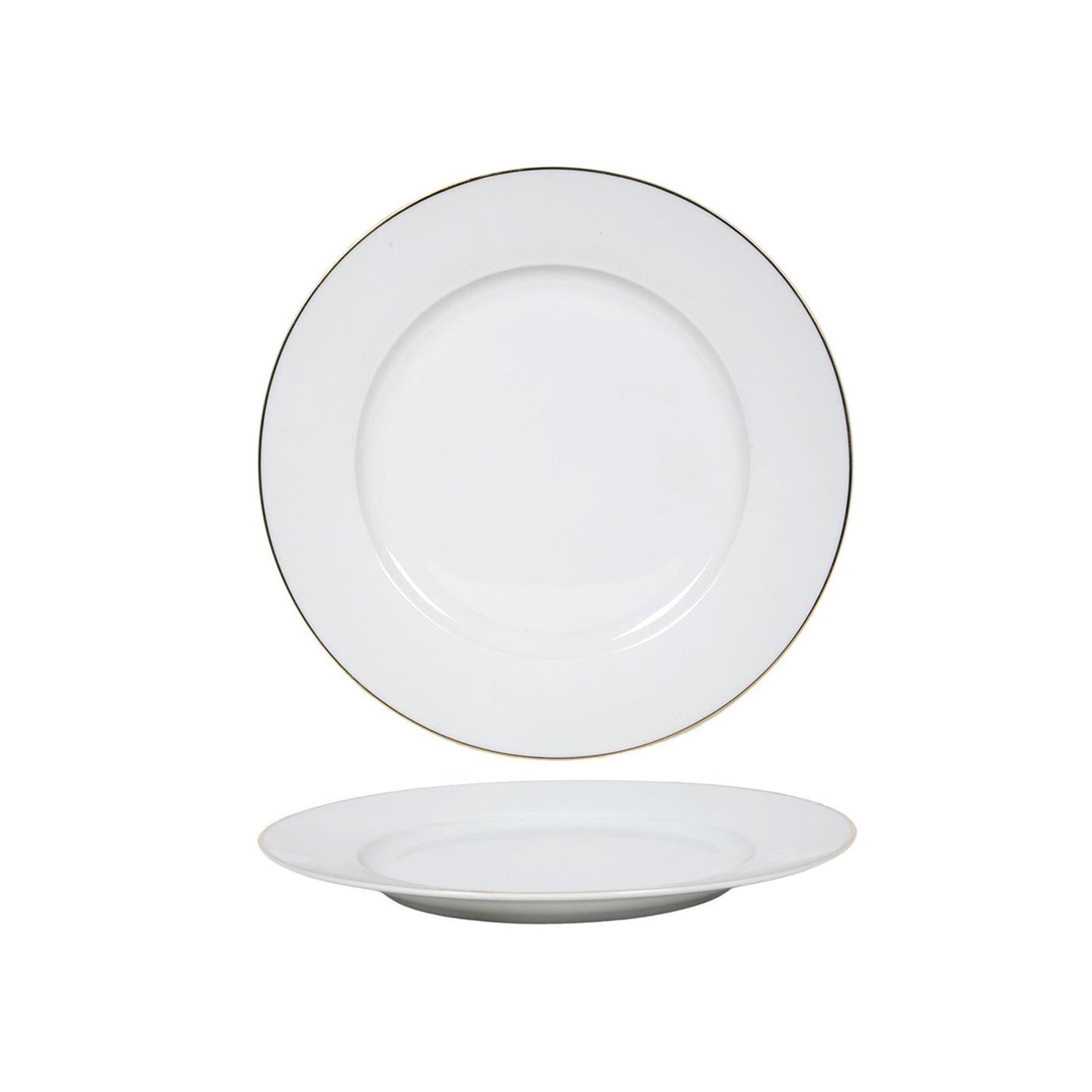 Teller mit Weißgoldrand, ø27 cm, 6er-Box