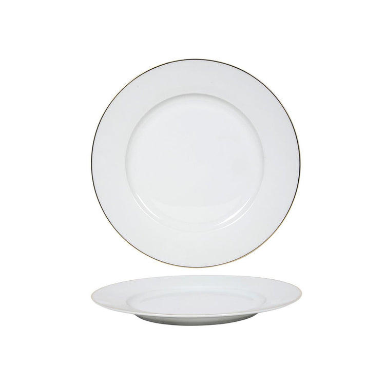 Teller mit Weißgoldrand, ø27 cm, 6er-Box