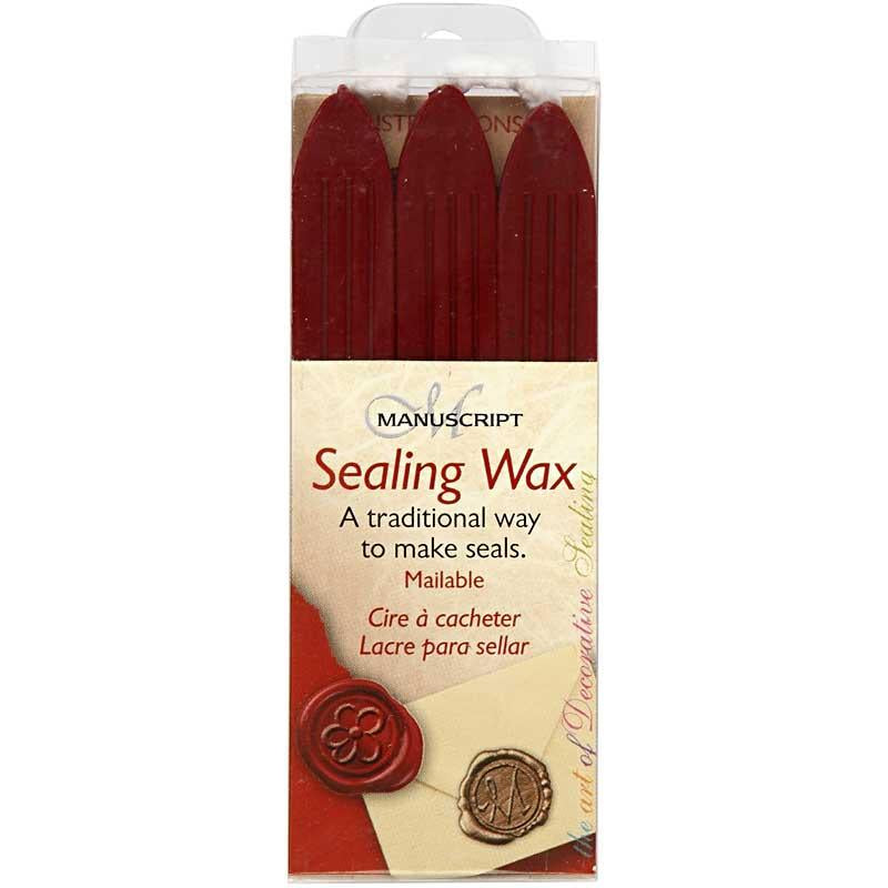 Creativ Company Seal war L: 10 cm, rot, 3 Stück 1 Box