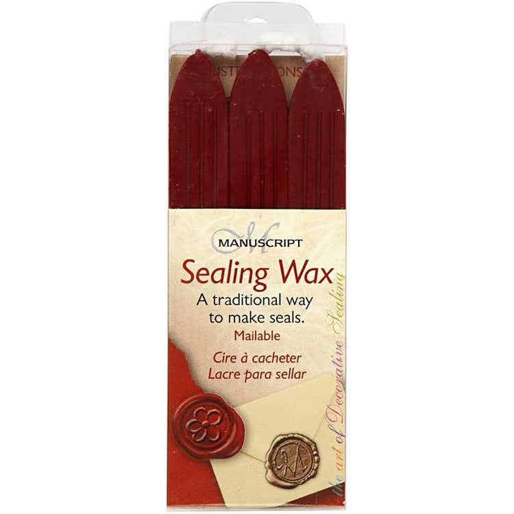 Creativ Company Seal war L: 10 cm, rot, 3 Stück 1 Box