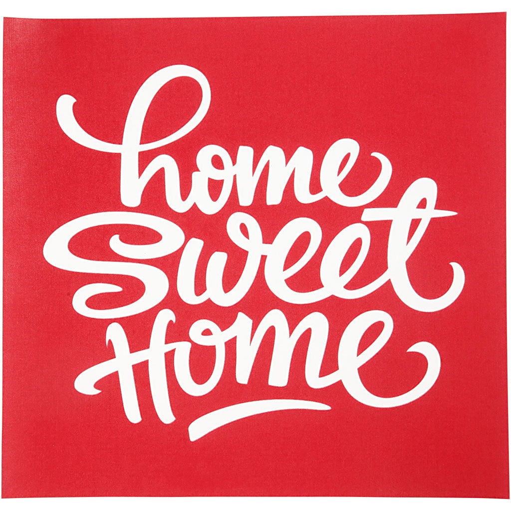 Siebschablone, Home Sweet Home, Blatt 20x22 cm, 1 Blatt