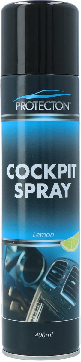 Protecton Cockpitspray Zitrone – reinigt und pflegt Kunststoffteile – für Kunststoff und Leder – stellt die Farbe wieder her – mit frischem Zitronenduft – 400 ml