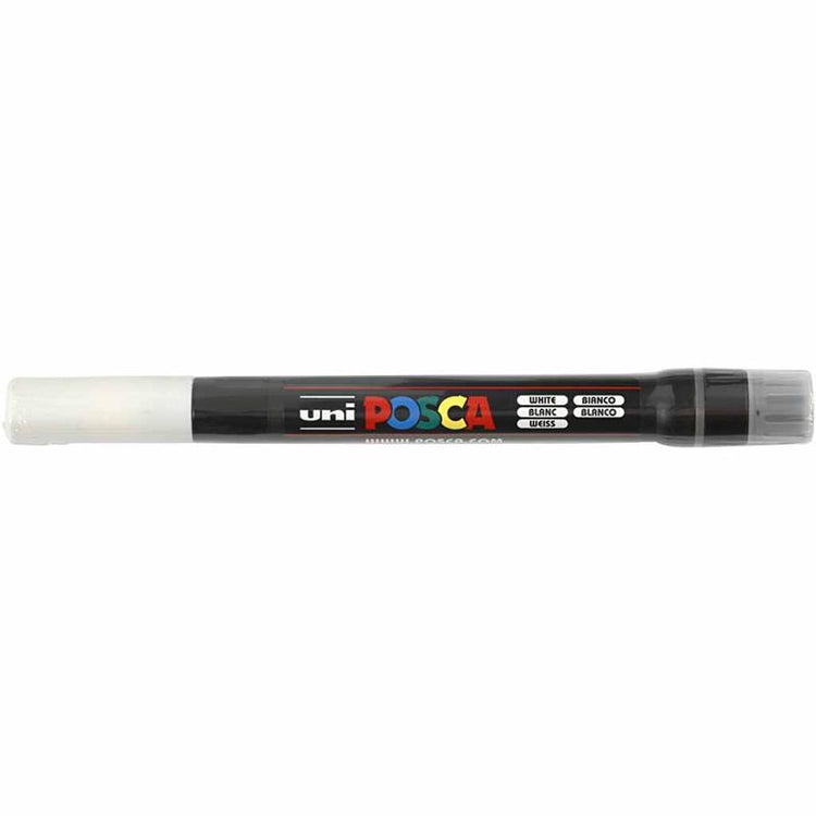 UNI-POSCA POSCA-Marker, AFM PCF350, Leitungsdicke 1-10 mm, Pinsel, weiß, 1 Stück