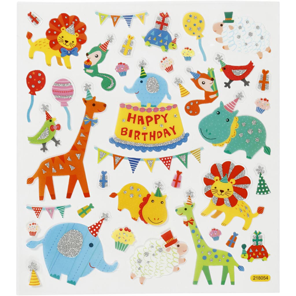 Creativ Firmenaufkleber, Tierorchester, Blatt 15x16,5 cm, 1 Blatt
