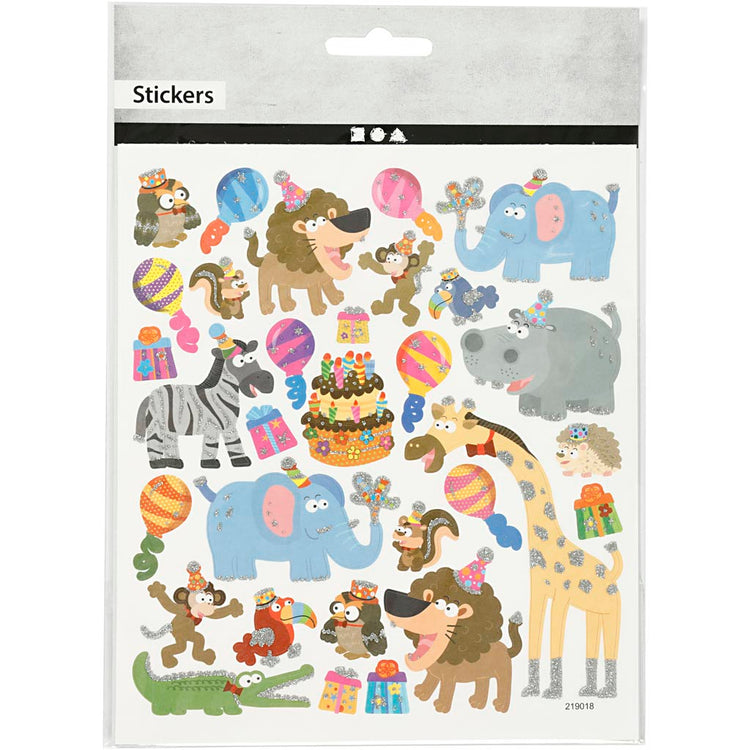 Creativ Firmenaufkleber, Tiergeburtstag, Blatt 15x16,5 cm, 1 Blatt