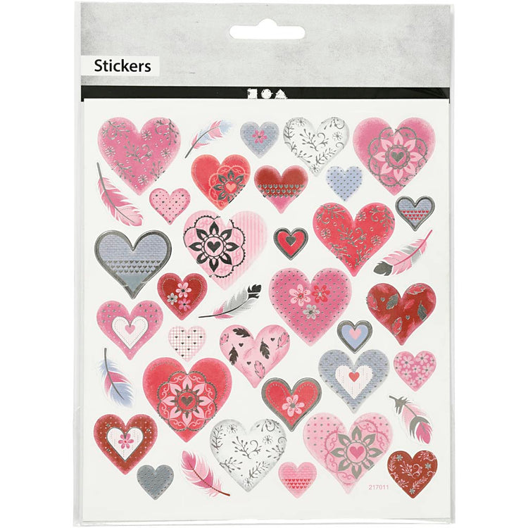 Creativ Firmenaufkleber, Herzen, Blatt 15x16,5 cm, 1 Blatt