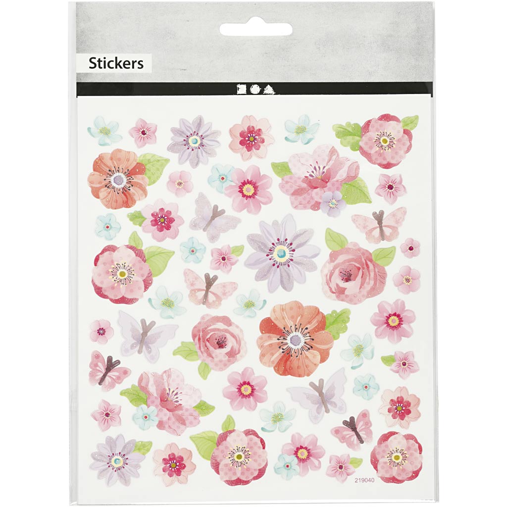 Creativ Firmenaufkleber, Frühlingsblumen, Blatt 15x16,5 cm, 1 Blatt